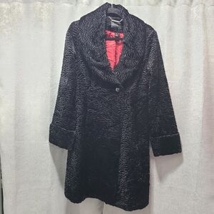 WHBM Black Faux‎ Fur Women's Coat M